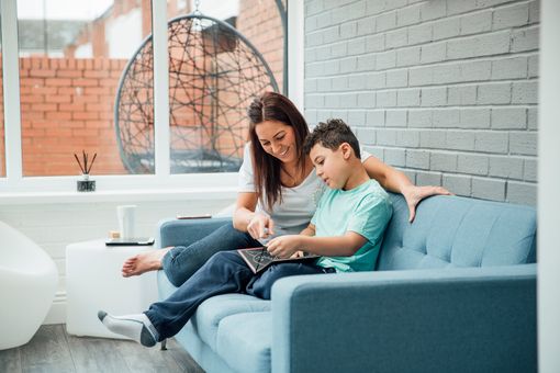 Family spend time in new conservatory